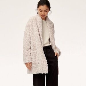 Aritzia Wilfred Free Fluffy Teddy Coat